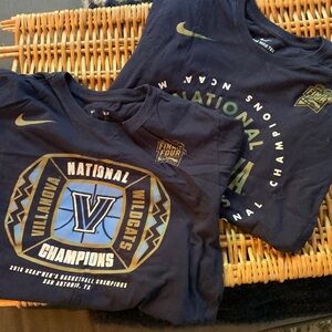 Lot of 2 Villanova 2018 National Champions T-Shirts